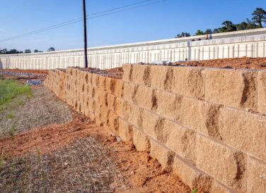 brick wall next to SH 249